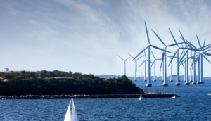 Wind turbine at sea